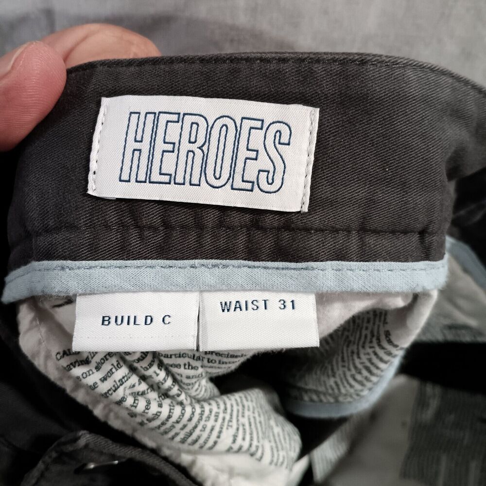 Spoke London Men's Heroes Build C Chino Pants Gray Size 31 x 30 - Picture 5 of 9